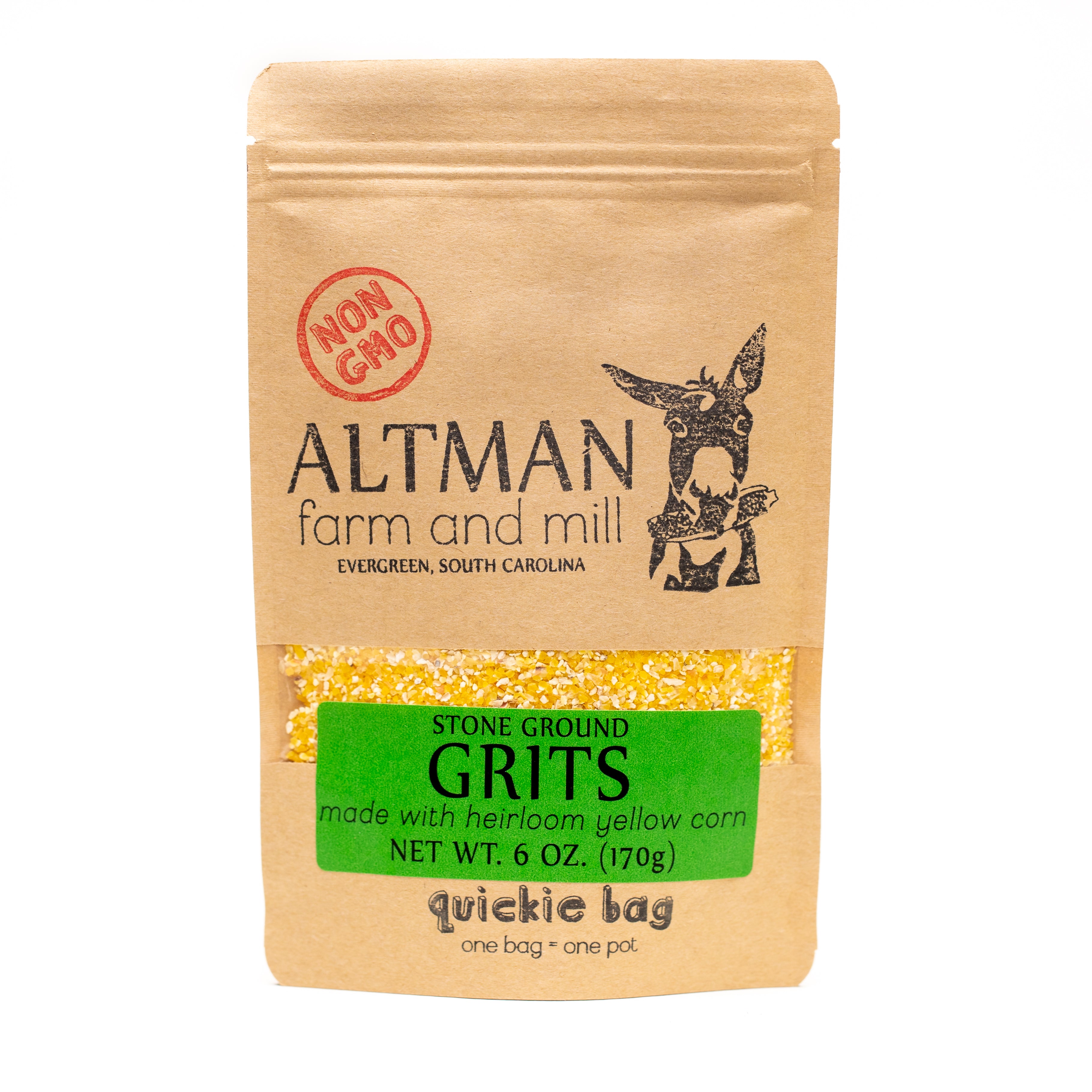 Heirloom Stone Ground Yellow Grits, 6oz.